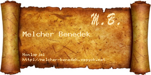 Melcher Benedek névjegykártya